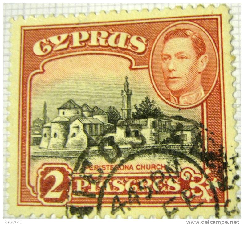 Cyprus 1938 Perosterona Church 2p - Used - Chipre (...-1960)