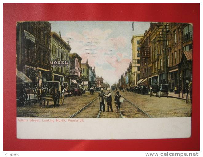 Illinois > Peoria North  Adams Street  1908 Cancel No Stamp  ====   ------   ==   Ref 294 - Peoria