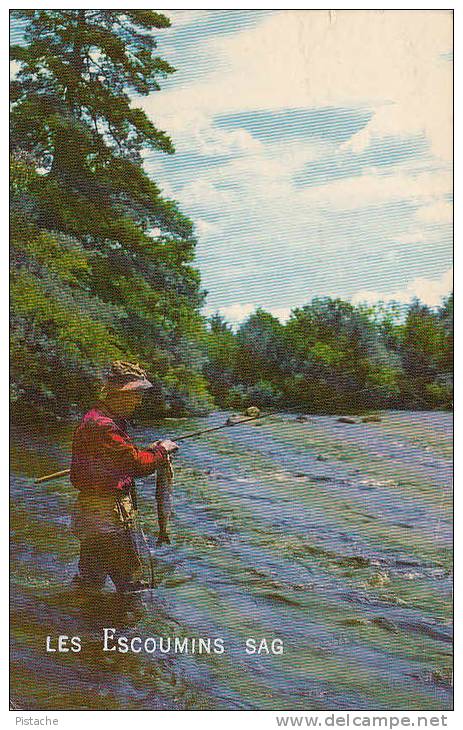 Les Escoumins Côte-Nord Québec Canada - Pêche Fishing - Stamp & Postmark 1975 - 2 Scans - Other & Unclassified