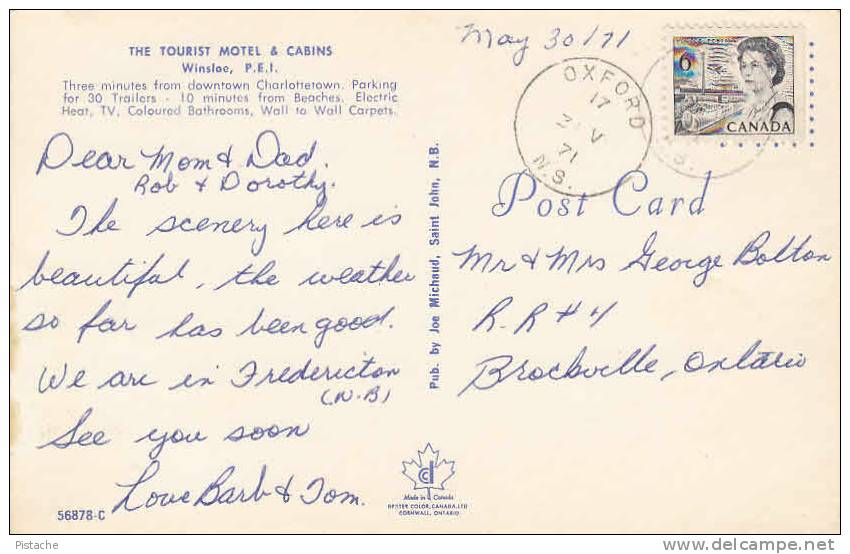 Prince-Edward-Island  P.E.I. - Winsloe - Motel & Cabins - Stamp & Postmark 1971 - 2 Scans - Autres & Non Classés