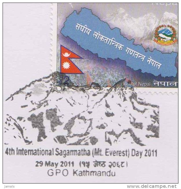 Mount Everest, Mountain, Mountaineering, Climbing, Geology, Sports, Autograph, Signed, Spl Cover, Nepal - Escalada