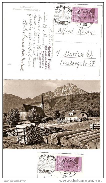 AK 2698 Aufhamn Obb. Kirche Mit Hochstaufen 1772 M 17.10.72 - 16 825 BAD REICHENHALL Ma Nach Berlin - Landshut