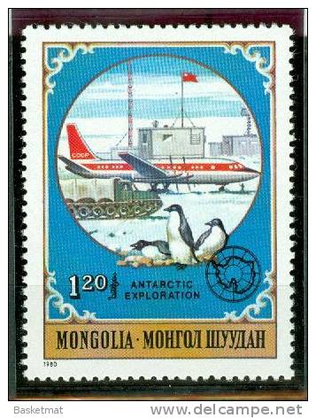 MONGOLIE AVION ET PINGOUINS - Pingouins & Manchots