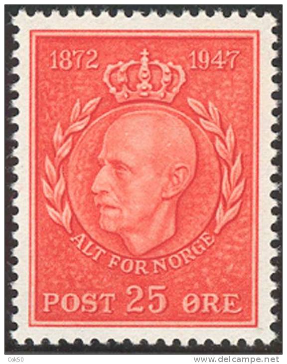 NORWAY - Michel Cat.no. 335 King Haakon VII 75 Years, MNH - Unused Stamps