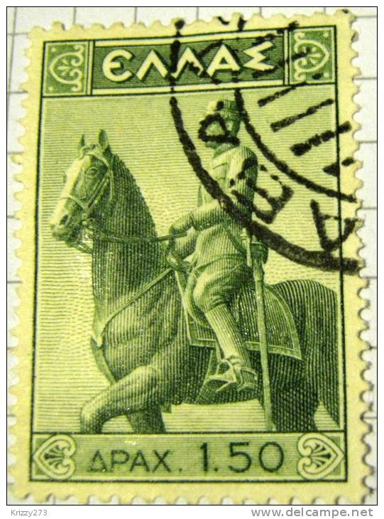 Greece 1937 Statue Of King Constantine 1.5d - Used - Used Stamps