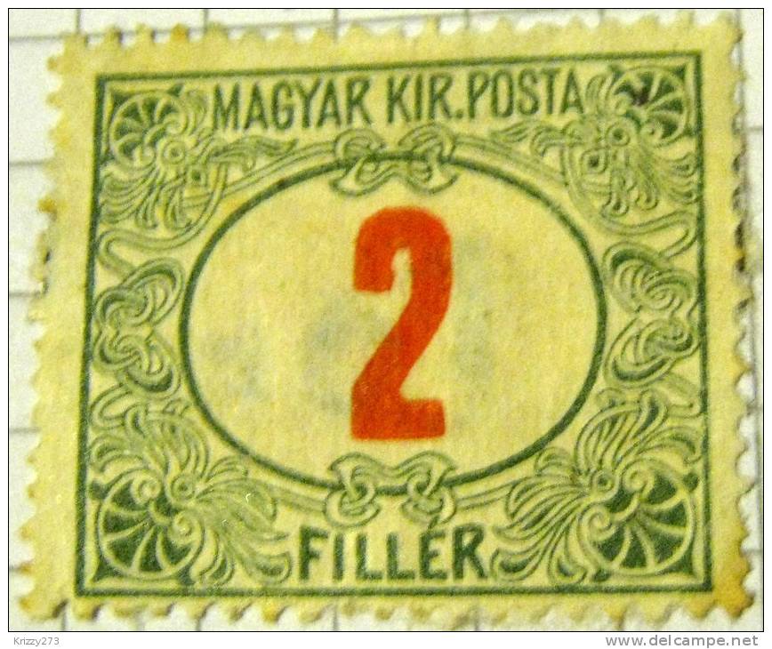 Hungary 1903 Postage Due 2f - Unused - Strafport