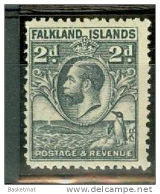 FALKLAND GEORGE V  ET PINGOUIN - Pinguïns & Vetganzen