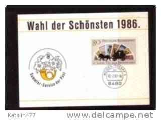 1986. Germany - 50th Anniv.of The Day Of Stamps - Stamped Stationery - Postkarten - Ungebraucht