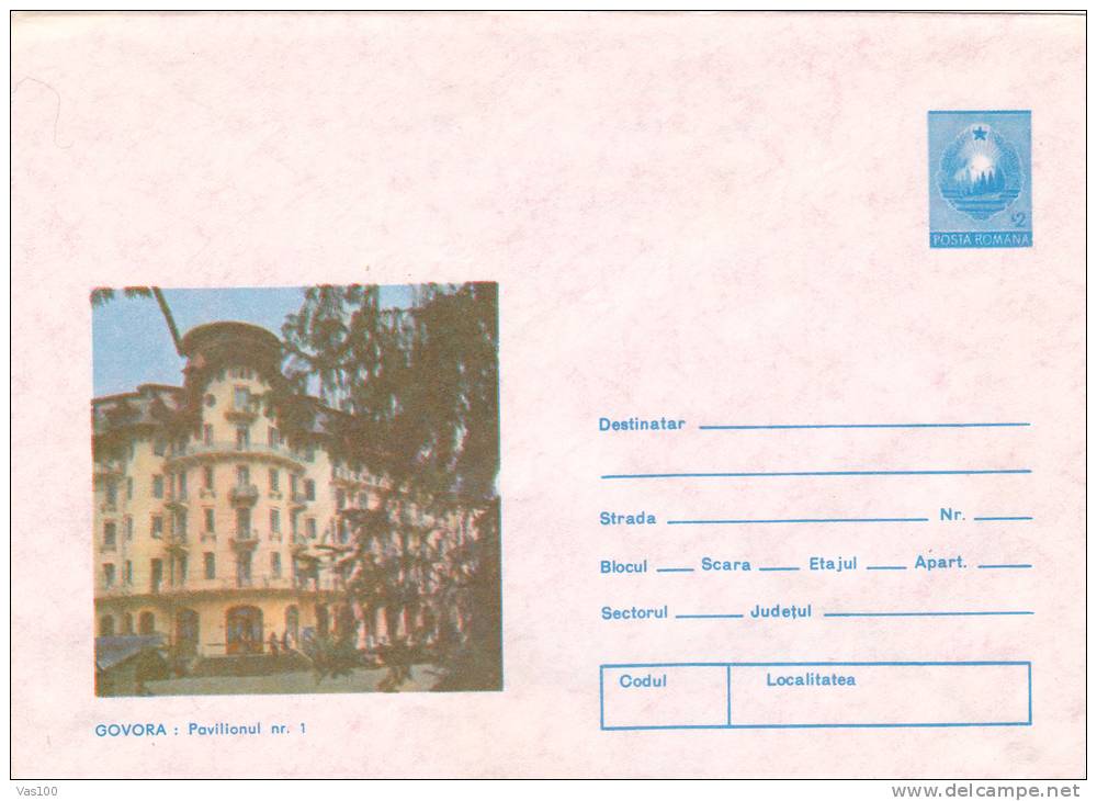 Sanatorium Govora 1986 Cover Stationery Entier Postal Romania. - Thermalisme
