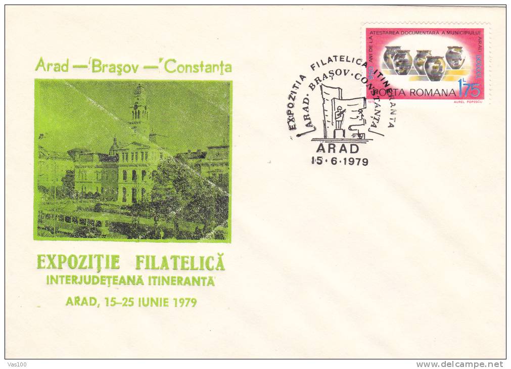 Arad Exhibition Philatelique 1979 Cover Stationery Entier Postal Romania. - Lettres & Documents