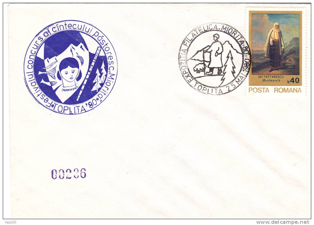 Toplita  Exhibition Philatelique 1980  Cover Stationery Entier Postal Romania. - Covers & Documents