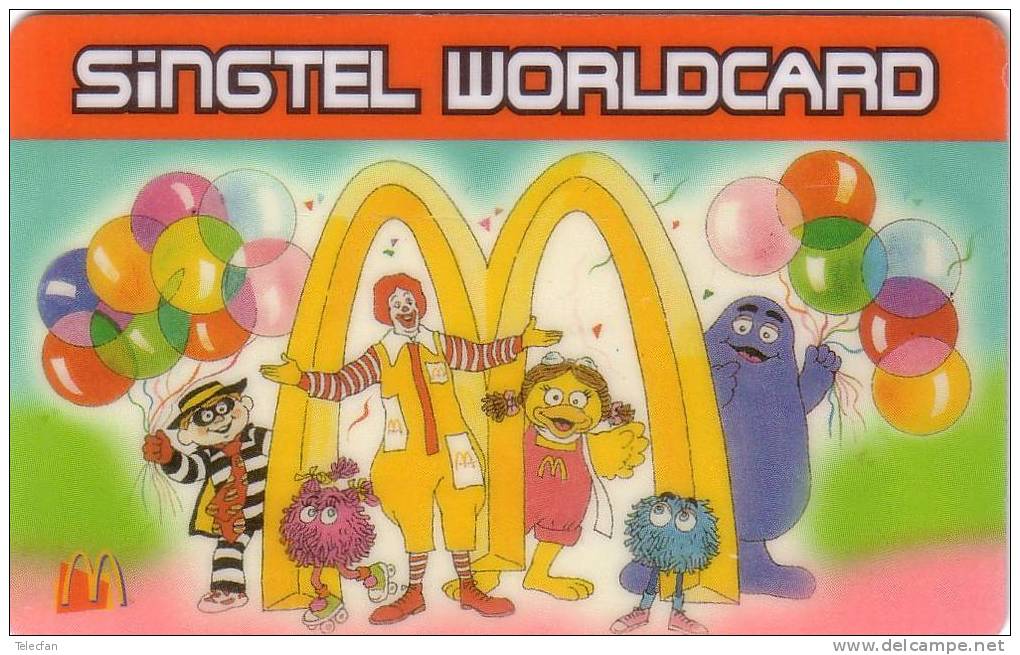 SINGAPORE SINGAPOUR MC DONALD´S RONALD BALLOONS MONTGOLFIERES UT RARE - Singapour