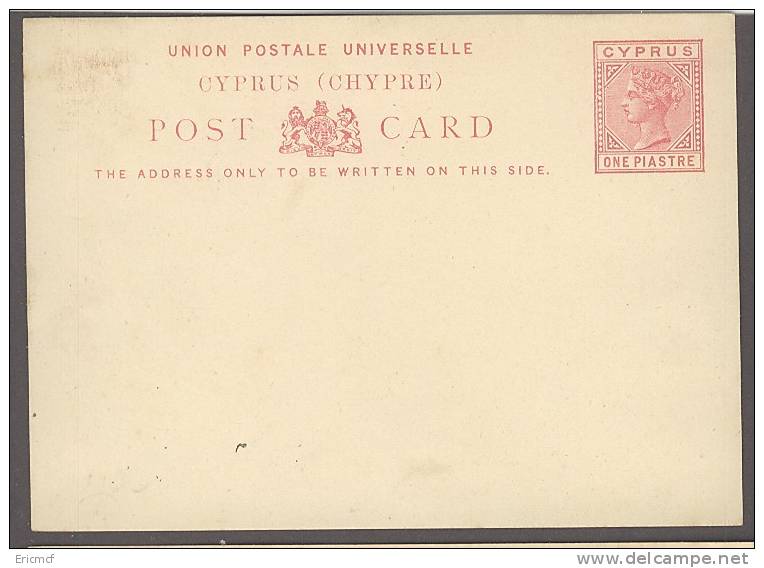 Cyprus QV 1pi Postal Stationery Card Unused - Chipre (...-1960)