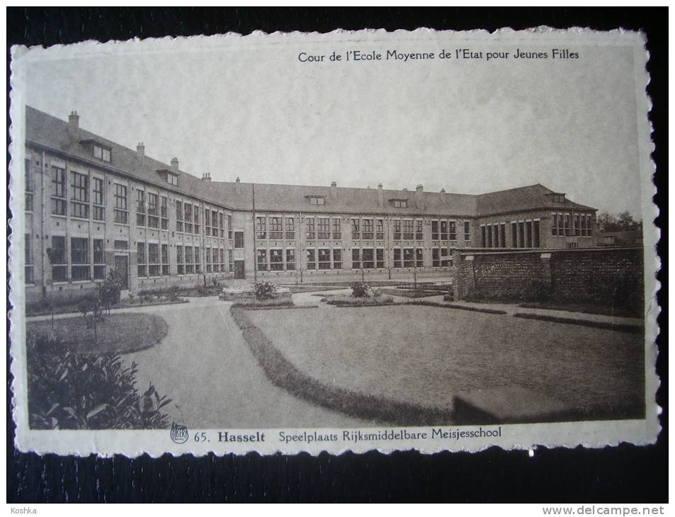 HASSELT - Speelplaats Rijksmiddelbare Meisjesschool - Albert - Verzonden - Envoyée - 1939 -  Lot 97 - - Hasselt