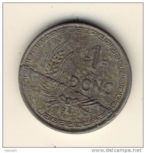 VIETNAM  -  1  DONG  1946  -  COIN CASSE  -  RARETE  -  N1 - Viêt-Nam