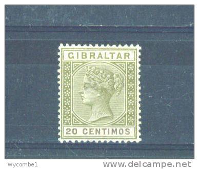 GIBRALTAR  -  1889  Queen Victoria  20c  MM - Gibraltar