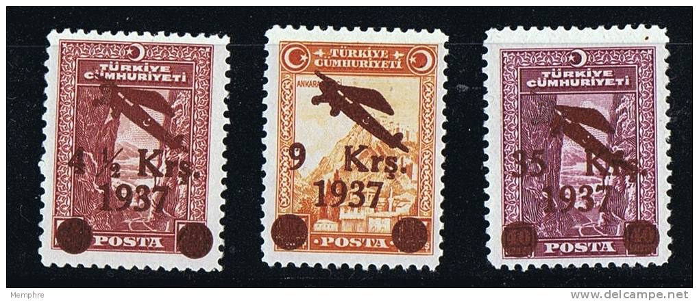 1937  Air Mail Set  Mint Mi Nr 1016-8 MH * - Airmail