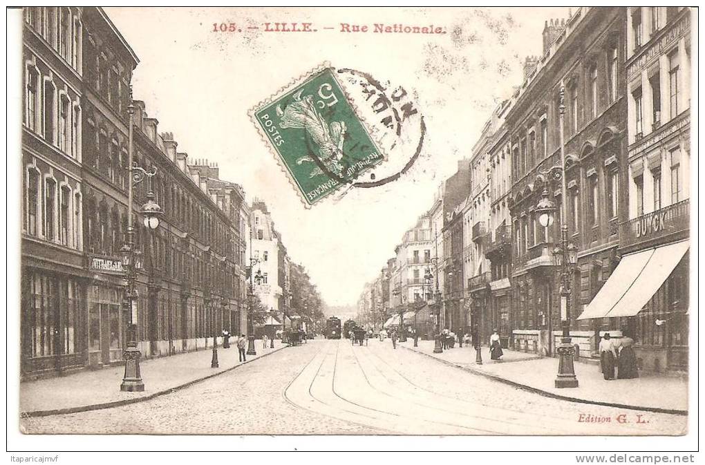 Nord : LILLE :  Rue  Nationale - Lille
