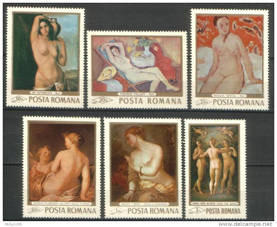 Rumänien / Romania - Mi-Nr 2755/2760 Postfrisch / MNH ** (g524) - Desnudos