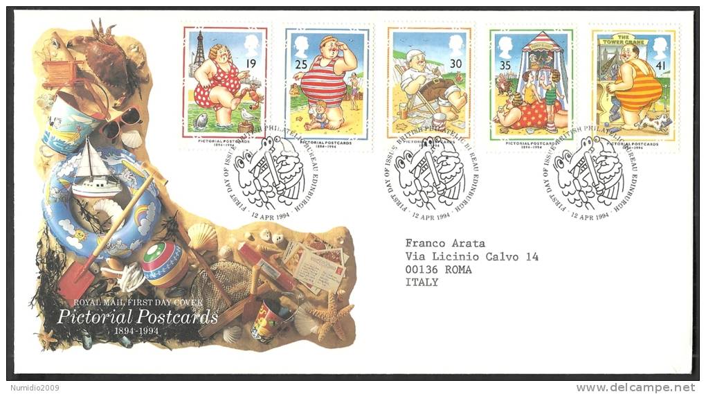 1994 GB FDC PICTORIAL POSTCARDS - 003 - 1991-2000 Dezimalausgaben