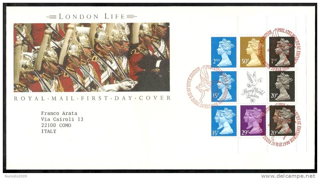 1990 GB FDC LONDON LIFE - 003 - 1991-2000 Decimal Issues