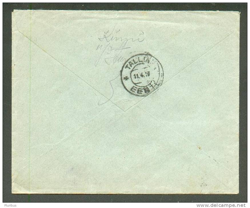 1927  Registered COVER , KÖNIGSBERG PRUSSIA TO ESTONIA, HANDWRITING MARKING ON BACKSIDE - Sonstige & Ohne Zuordnung