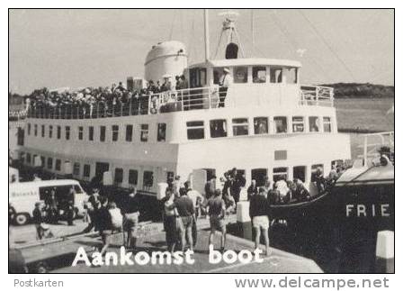 ÄLTERE POSTKARTE GROETEN VAN TERSCHELLING HAVEN KAMPEREN CAMPING SCHIFF FRIESLAND Ship Fishing Boat Cpa Postcard AK - Terschelling