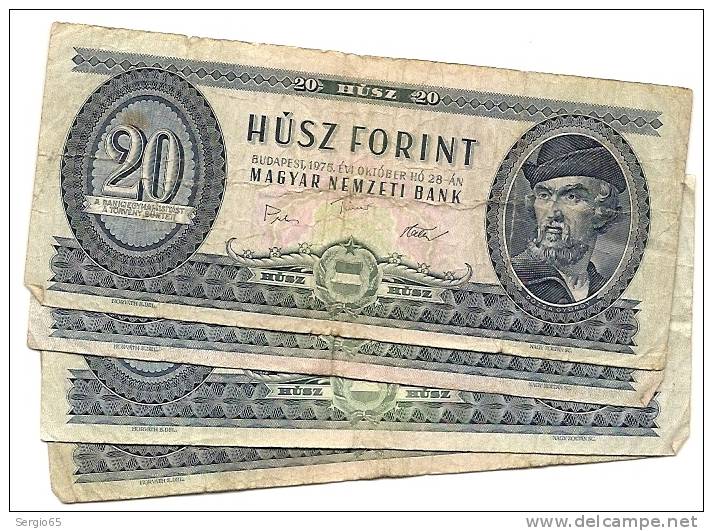 20 Forint 1975 - LOT - Hongrie