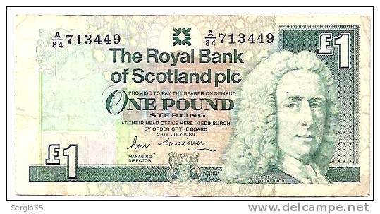 THE ROYAL BANK OF SCOTLAND - 26.7.1989. - 1 Pound