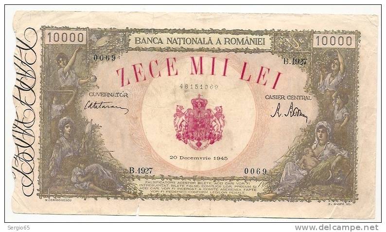 10 000 LEI - 1945 - Rumania