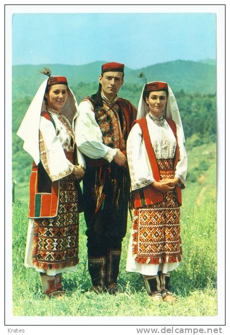 Postcard - National Costume, Croatia  (V 3913) - Costumi