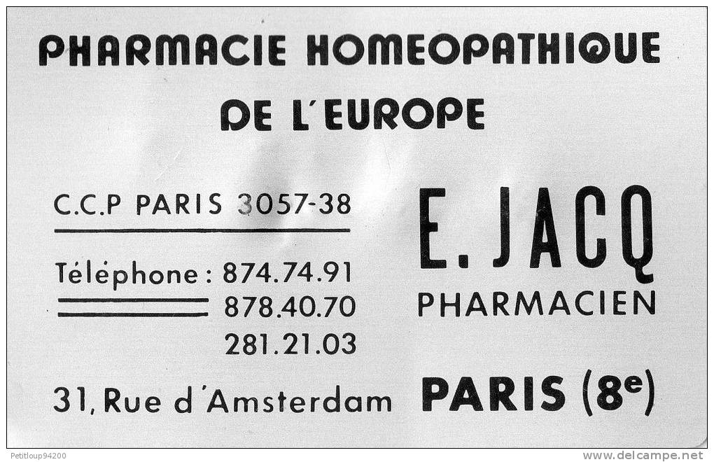 CALENDRIER METAL   Pharmacie E.JACQ   Année 1980 - Tamaño Pequeño : 1971-80