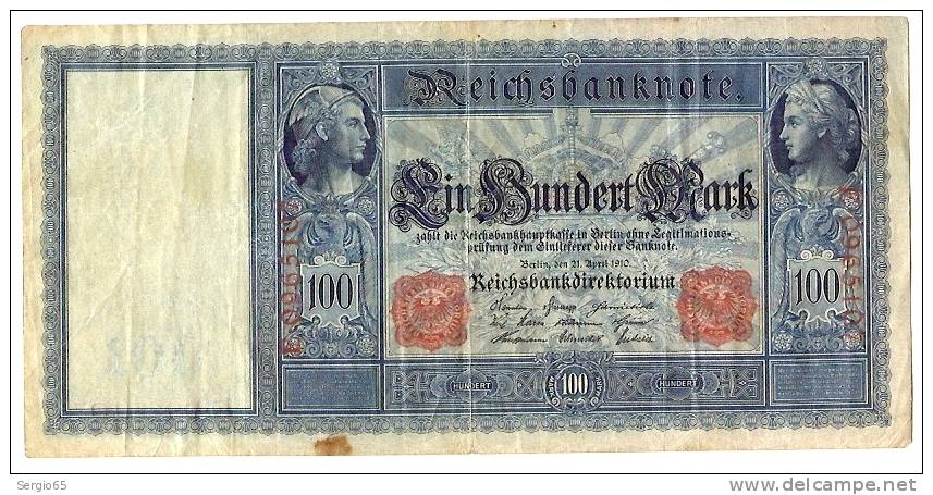 100 DM - 21.4.1910. - 100 Mark
