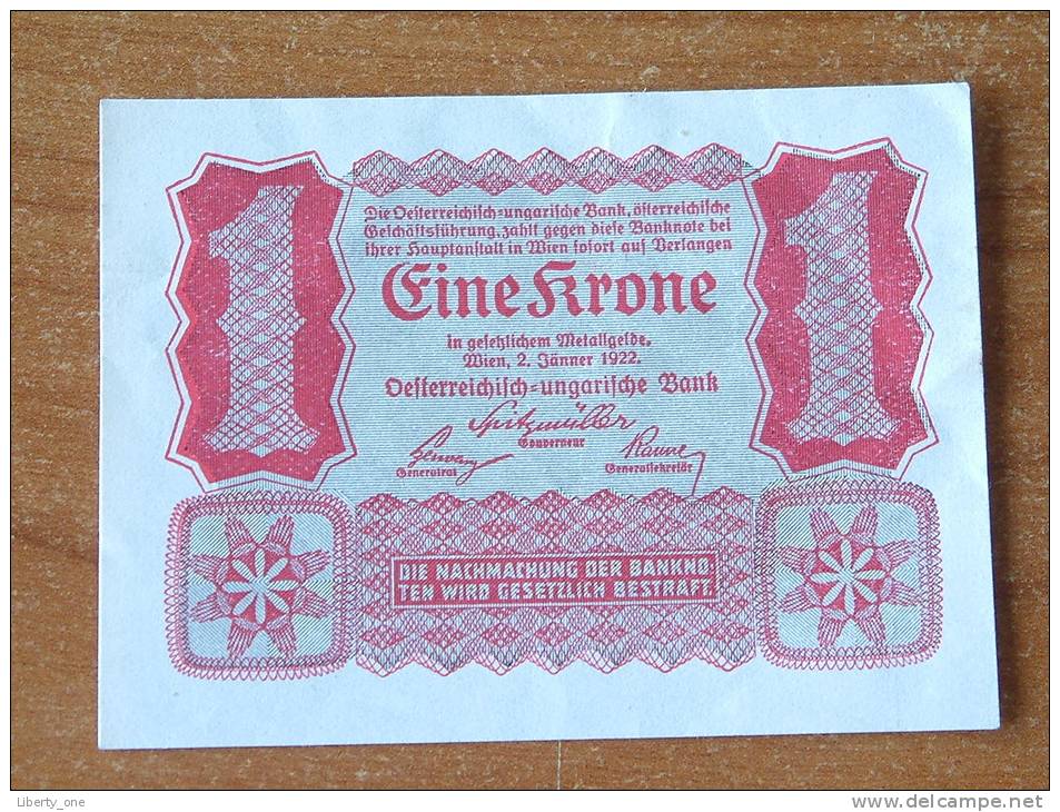 EINE KRONE Wien 1922 ( For Grade, Please See Photo ) ! - Autriche