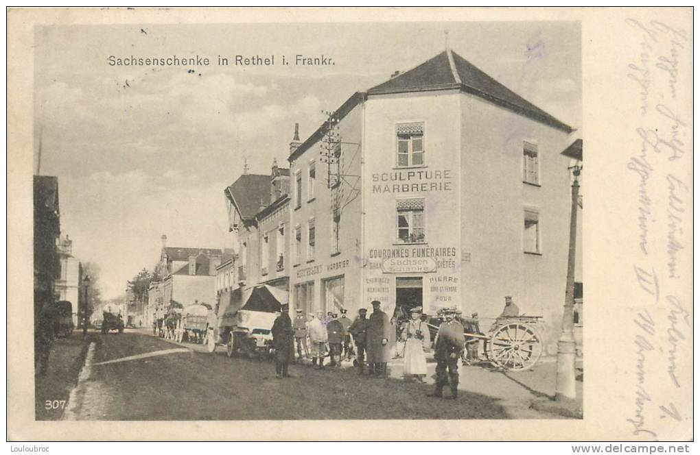 08 RETHEL MARBRERIE BERTHELEMY CARTE ALLEMANDE - Rethel