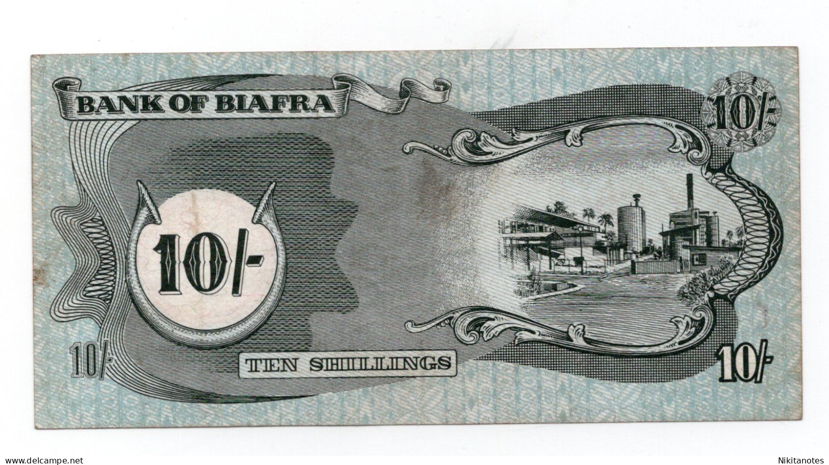 BIAFRA NOTE 10 SHILLINGS (1968-69) PICK  4 Circ See Scan Note - Otros – Africa
