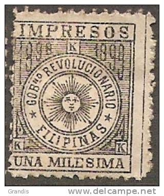 Filip.1898/99 Correo Insurrecto/Gobierno Revoluc.ed. Nr. 1* - Philippinen