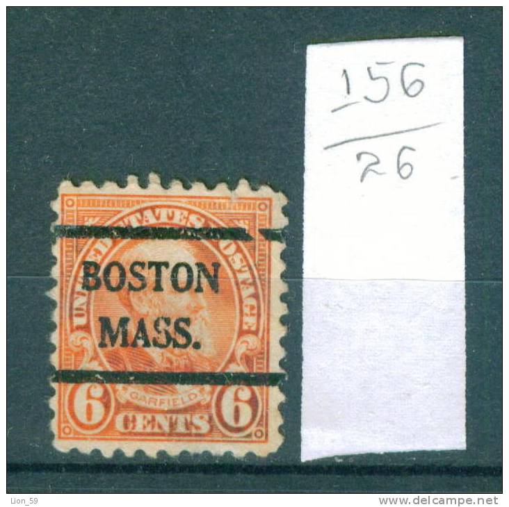 26K156 / BOSTON MASS. - State Massachusetts County Suffolk Precancel, Preo Vorausentwertung United States Etats-Unis USA - Préoblitérés