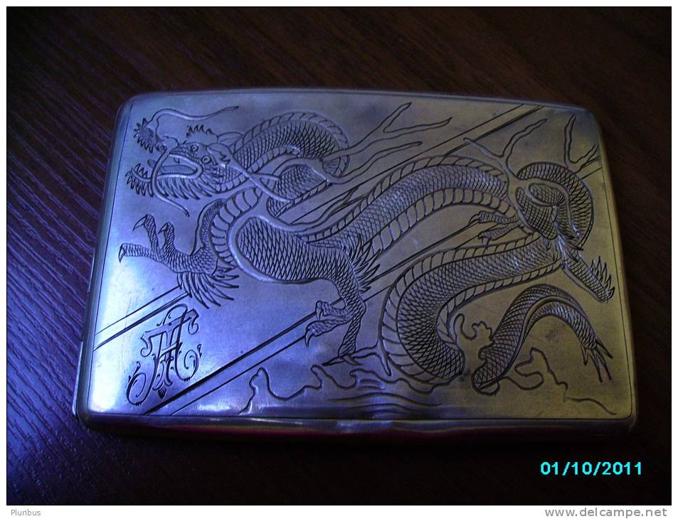 IMPERIAL RUSSIA, CHINA ? MANCHURIA ? , SILVER 84, DRAGON CIGARET-CASE, 19-20th CENTURY - Asian Art