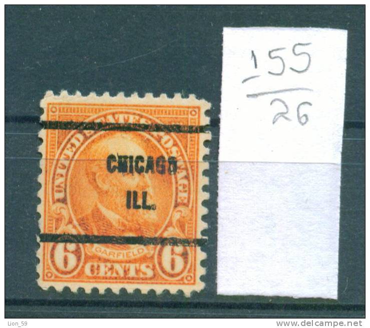 26K155 // CHICAGO ILL. - State  Illinois -  Precancel, Preo Vorausentwertung United States Etats-Unis USA - Préoblitérés