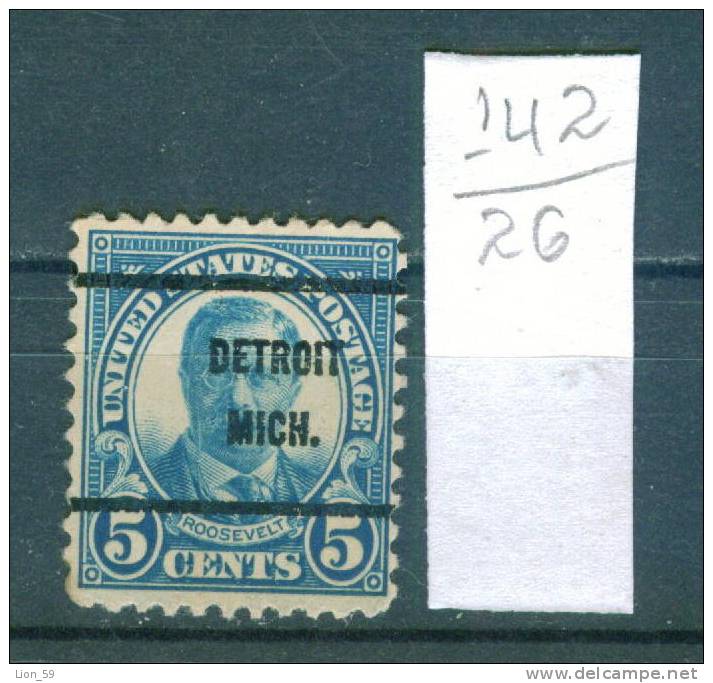 26K142 // DETROIT MICH. - State Michigan County Wayne - Precancel, Preo Vorausentwertung United States Etats-Unis USA - Préoblitérés