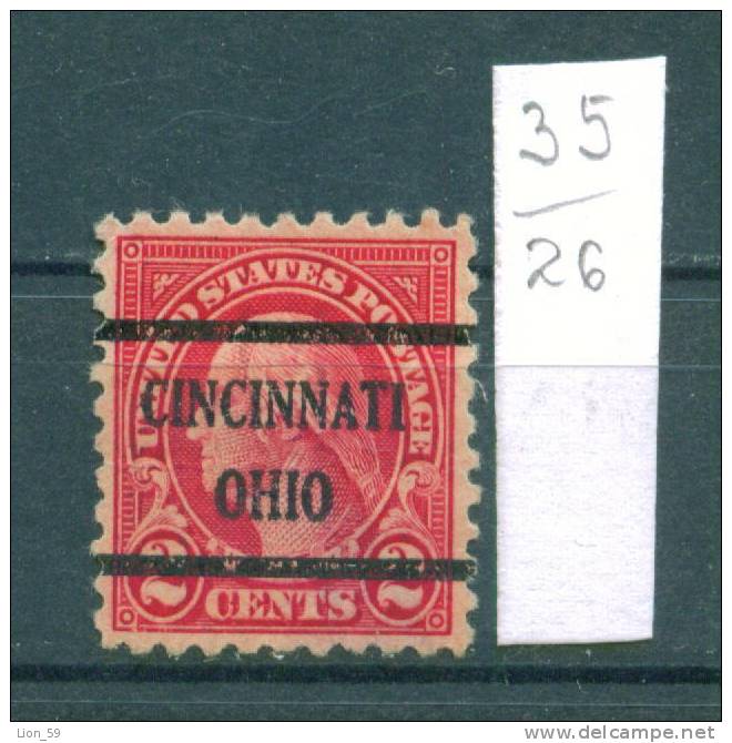 26K35 // CINCINNATI OHIO - State Ohio County Hamilton - Precancel, Preo  Vorausentwertung  United States Etats-Unis USA - Préoblitérés