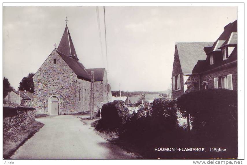 ROUMONT-FLAMIERGE = Carte Photo = L'église (vierge) - Autres & Non Classés