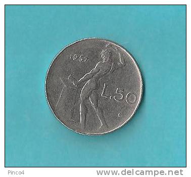 REPUBBLICA ITALIANA 50 LIRE 1957 VULCANO - 50 Lire