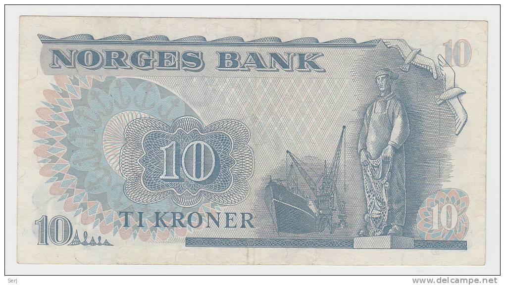 Norway 10 Kroner 1975 VF++ Banknote P 36b  36 B - Norway