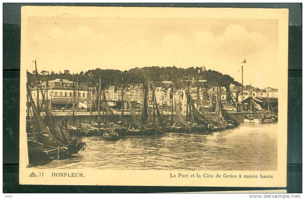 Honfleur - Le Port Et La Cote De Grace à Marée Haute Sj71 - Honfleur