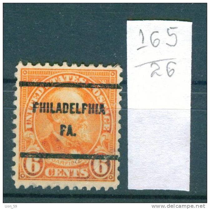 26K165 // PHILADELPHIA PA.  - Commonwealth Pennsylvania - Precancel, Preo, Vorausentwertung,United States Etats-Unis USA - Precancels