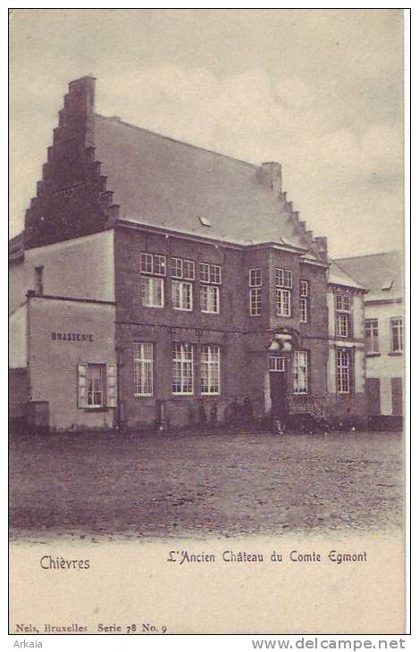 CHIEVRES = L'ancien Château Du Comte Egmont + Brasserie (Nels  Bxl  S.78  N° 9) Vierge - Chièvres