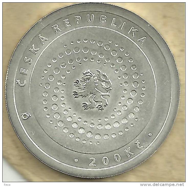 CZECH REPUBLIC 200 KORUN EMBLEM FRONT IMF & WORLD BANK MEETING BACK 2000 AG SILVER UNC KM?READ DESCRIPTION CAREFULLY !!! - Tsjechië