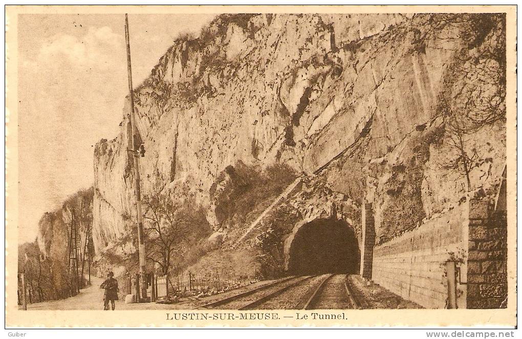 Lustin Sur Meuse Le Tunnel Passage A Niveau Barriere 24-06-38 - Profondeville